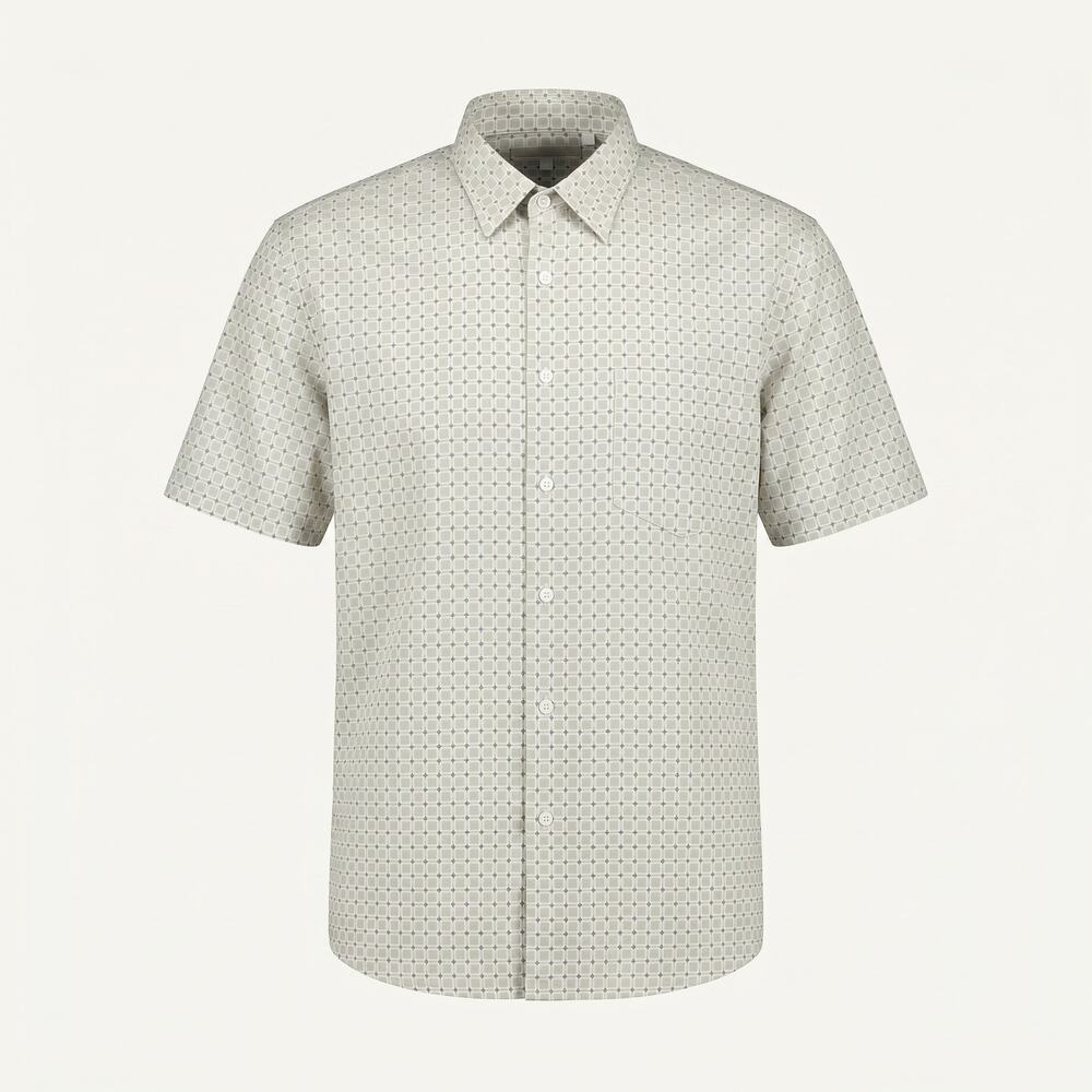 Vintage Perry Ellis Men's Large Short Sleeve Button Down Shirt Geometric Print